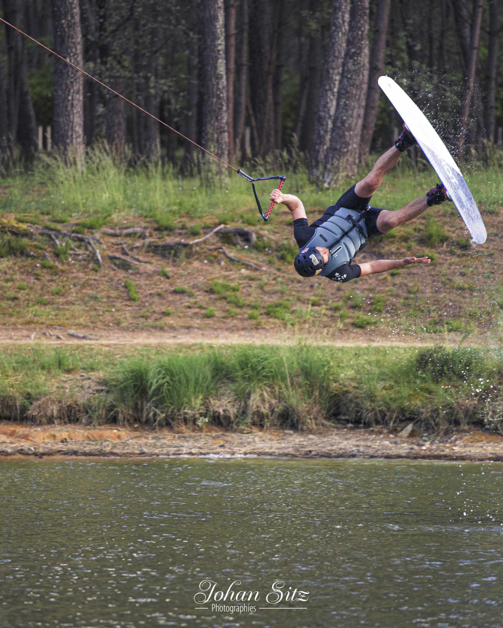 Rider en wakeboard